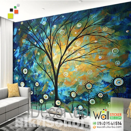 Natural and Flower Wall Sticker